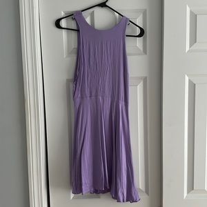 Purple open back mini dress